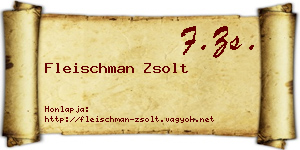 Fleischman Zsolt névjegykártya