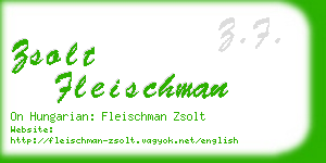 zsolt fleischman business card